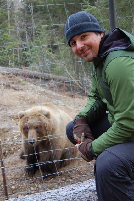 Casey Anderson, host of National Geographic's "Expedition Wild", visits "Kitty the Grizzly" at the Kroschel's Casey Anderson, host of National Geographic's "Expedition Wild", visits "Kitty the Grizzly" at the Kroschel's